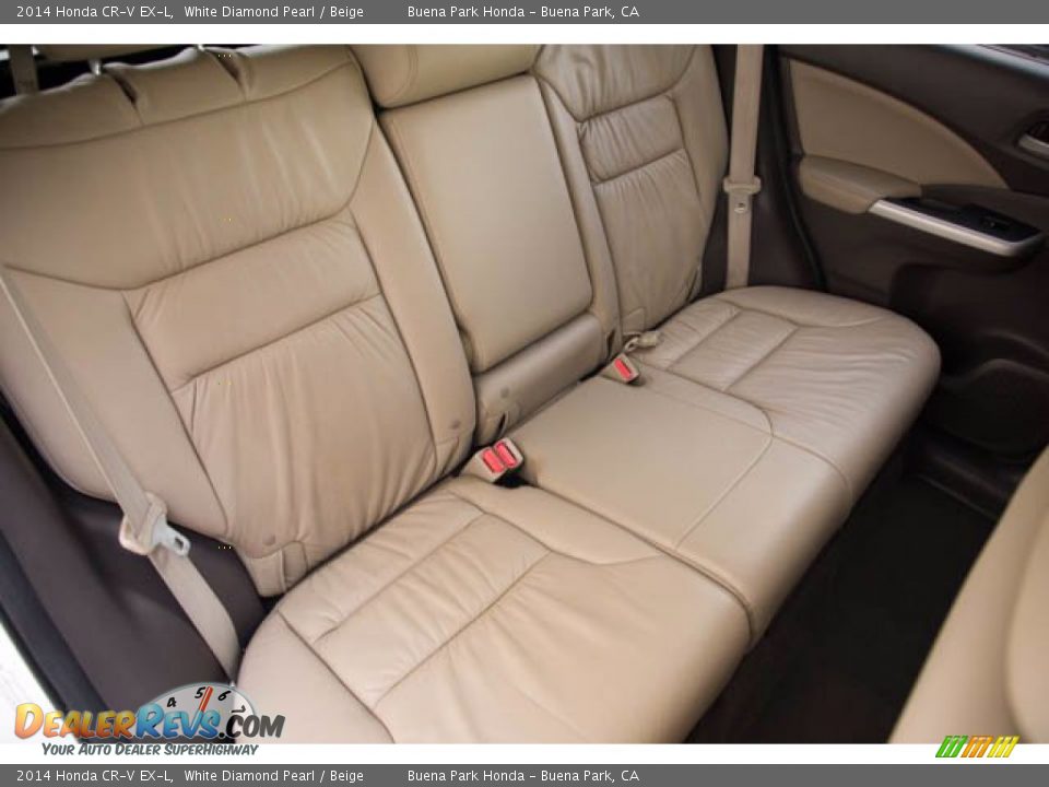 2014 Honda CR-V EX-L White Diamond Pearl / Beige Photo #18