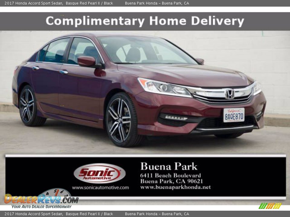 2017 Honda Accord Sport Sedan Basque Red Pearl II / Black Photo #1