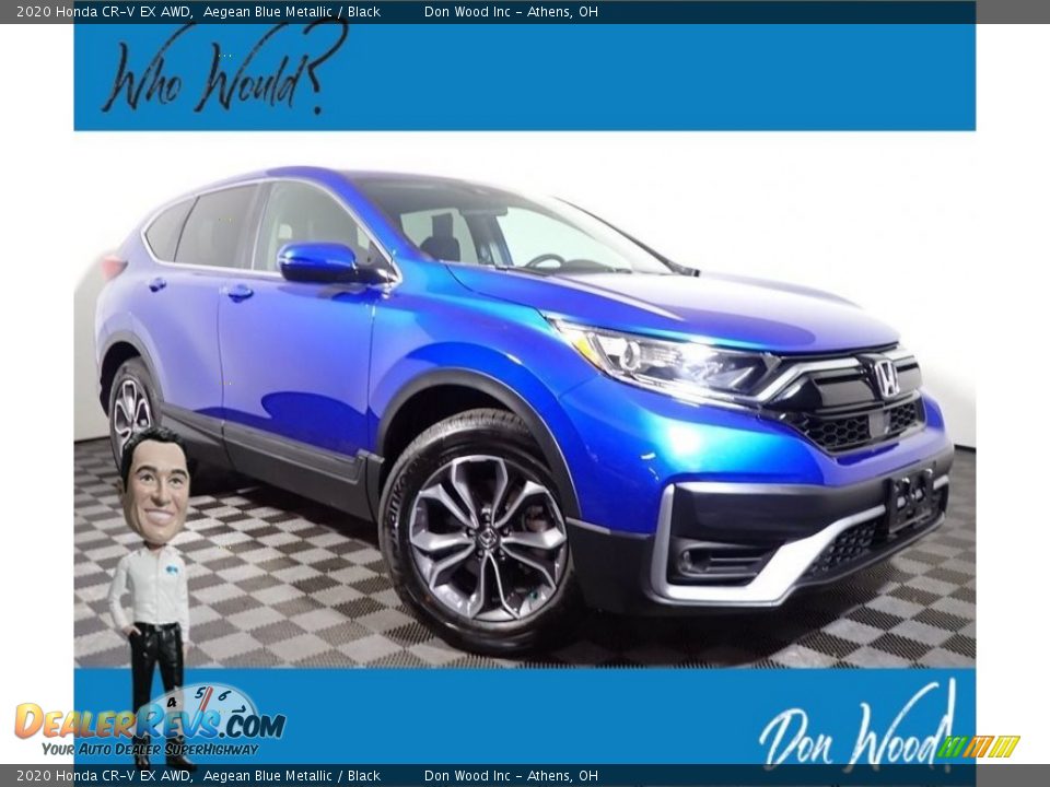 2020 Honda CR-V EX AWD Aegean Blue Metallic / Black Photo #1