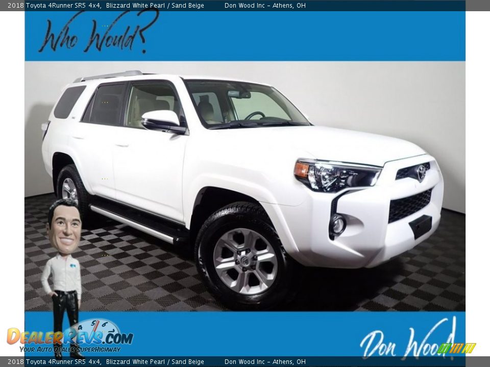 2018 Toyota 4Runner SR5 4x4 Blizzard White Pearl / Sand Beige Photo #1