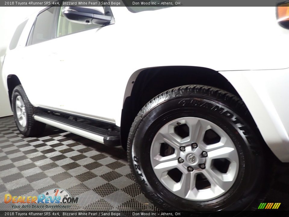 2018 Toyota 4Runner SR5 4x4 Blizzard White Pearl / Sand Beige Photo #3
