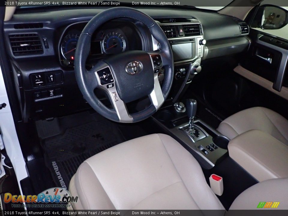 2018 Toyota 4Runner SR5 4x4 Blizzard White Pearl / Sand Beige Photo #19