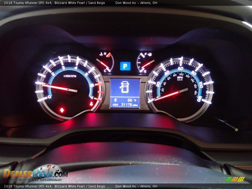 2018 Toyota 4Runner SR5 4x4 Blizzard White Pearl / Sand Beige Photo #28