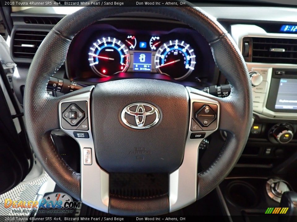 2018 Toyota 4Runner SR5 4x4 Blizzard White Pearl / Sand Beige Photo #30