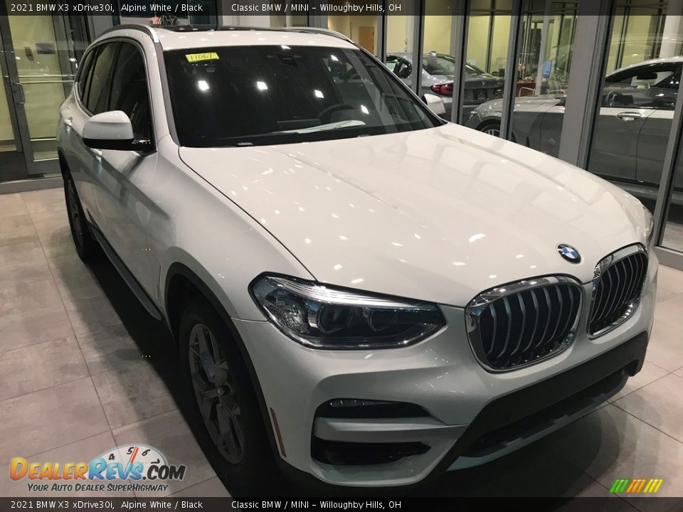 2021 BMW X3 xDrive30i Alpine White / Black Photo #1