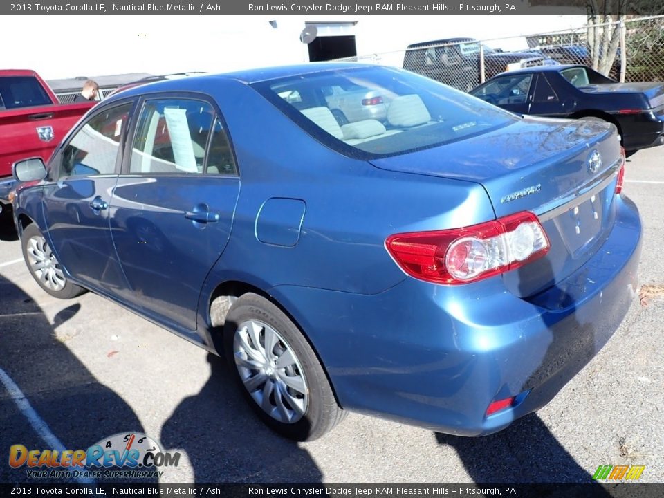 2013 Toyota Corolla LE Nautical Blue Metallic / Ash Photo #3