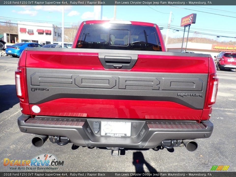 2018 Ford F150 SVT Raptor SuperCrew 4x4 Ruby Red / Raptor Black Photo #4