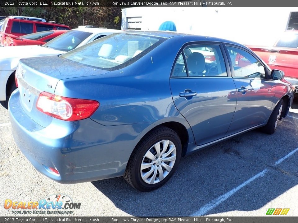 2013 Toyota Corolla LE Nautical Blue Metallic / Ash Photo #4