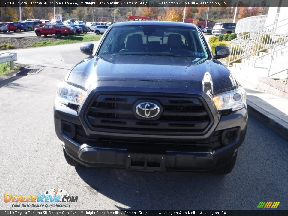 2019 Toyota Tacoma SR Double Cab 4x4 Midnight Black Metallic / Cement Gray Photo #7