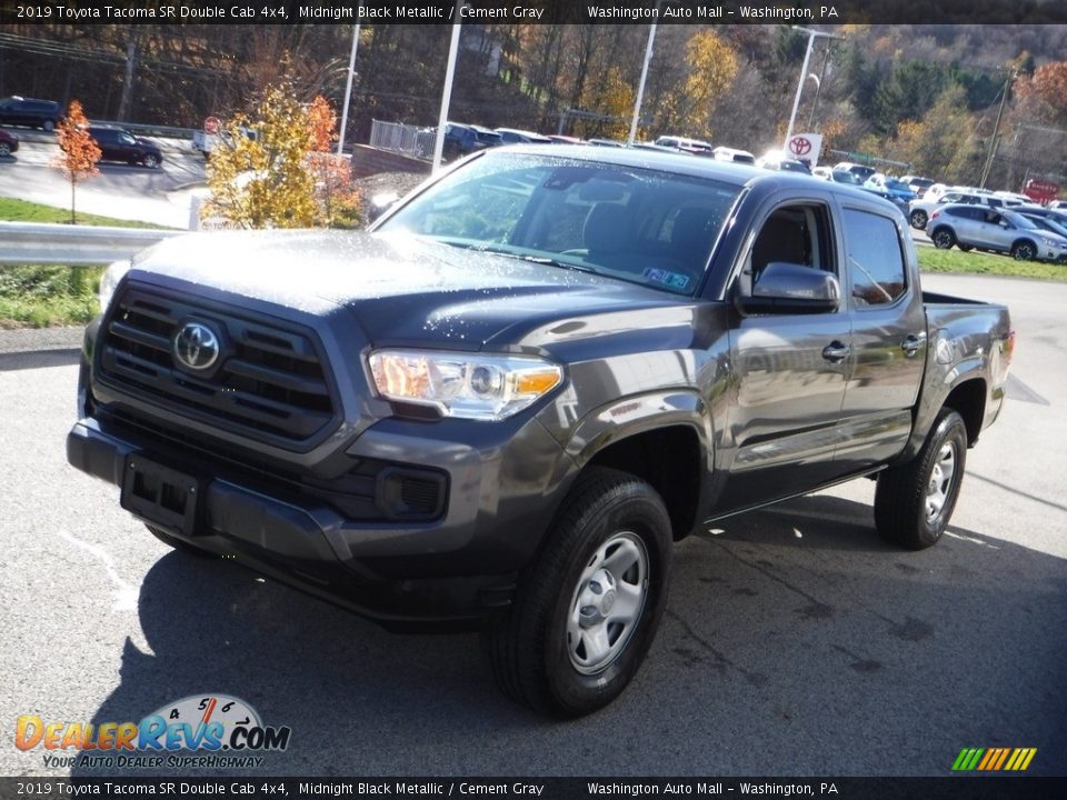 2019 Toyota Tacoma SR Double Cab 4x4 Midnight Black Metallic / Cement Gray Photo #8