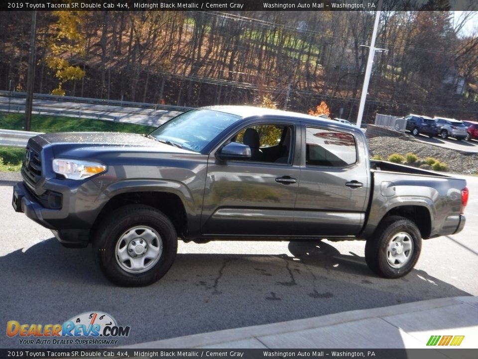 2019 Toyota Tacoma SR Double Cab 4x4 Midnight Black Metallic / Cement Gray Photo #9