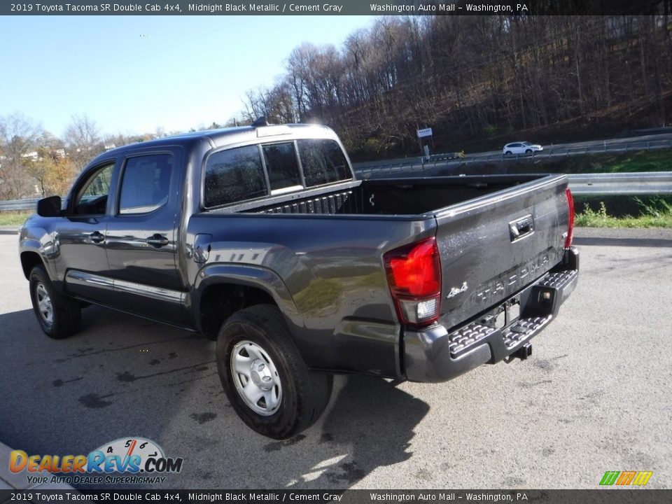 2019 Toyota Tacoma SR Double Cab 4x4 Midnight Black Metallic / Cement Gray Photo #10