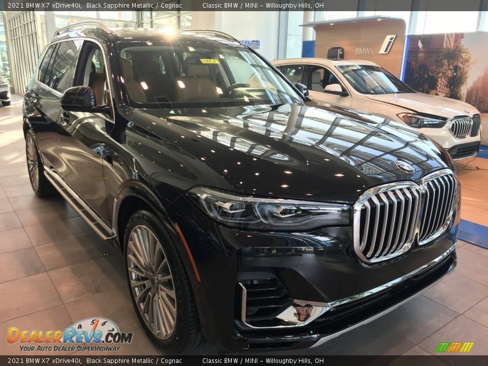 2021 BMW X7 xDrive40i Black Sapphire Metallic / Cognac Photo #1