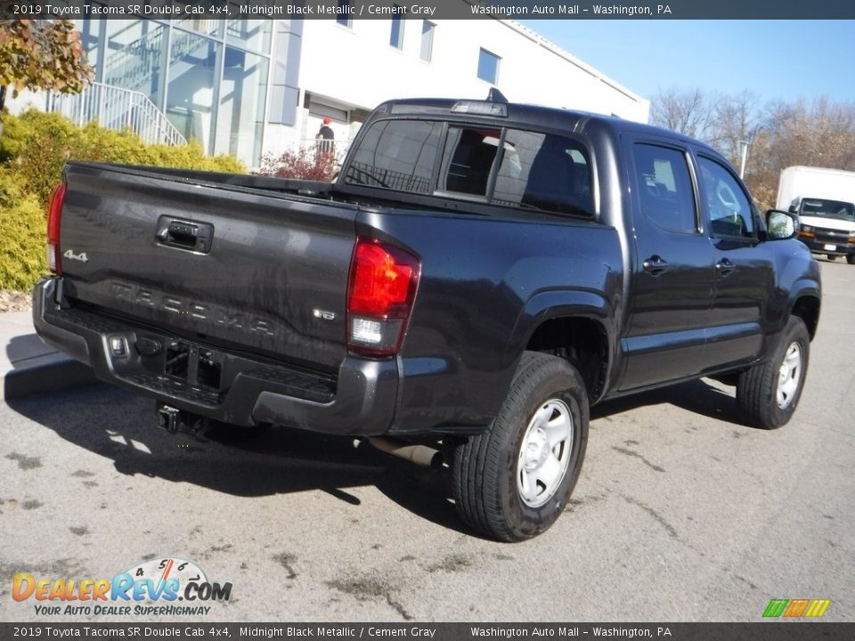 2019 Toyota Tacoma SR Double Cab 4x4 Midnight Black Metallic / Cement Gray Photo #12