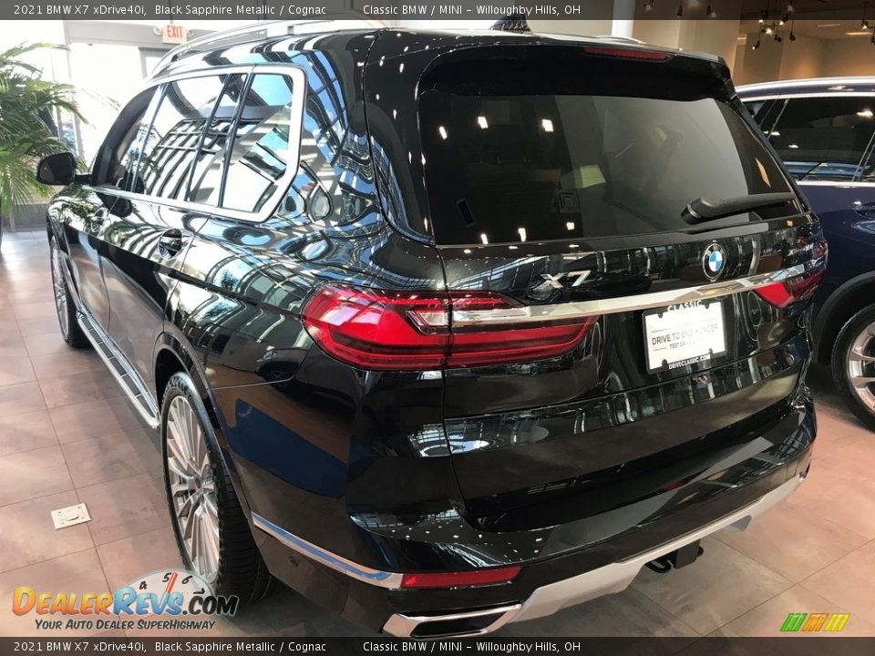 2021 BMW X7 xDrive40i Black Sapphire Metallic / Cognac Photo #2