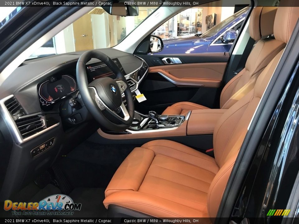 2021 BMW X7 xDrive40i Black Sapphire Metallic / Cognac Photo #3