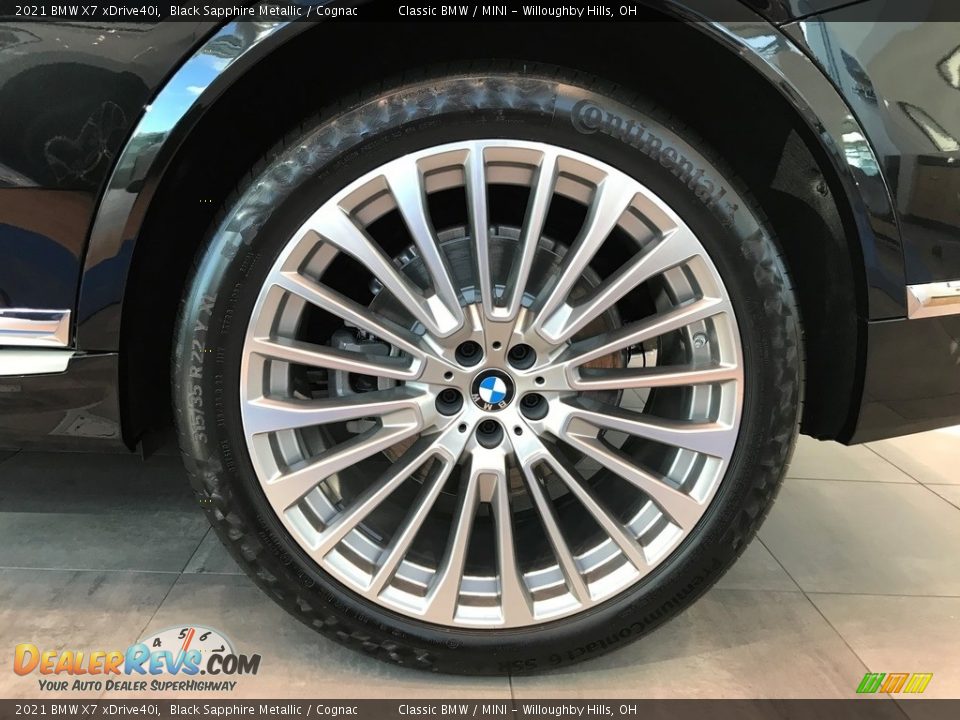 2021 BMW X7 xDrive40i Black Sapphire Metallic / Cognac Photo #6