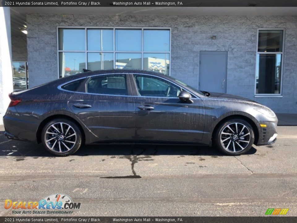 2021 Hyundai Sonata Limited Portofino Gray / Black Photo #2