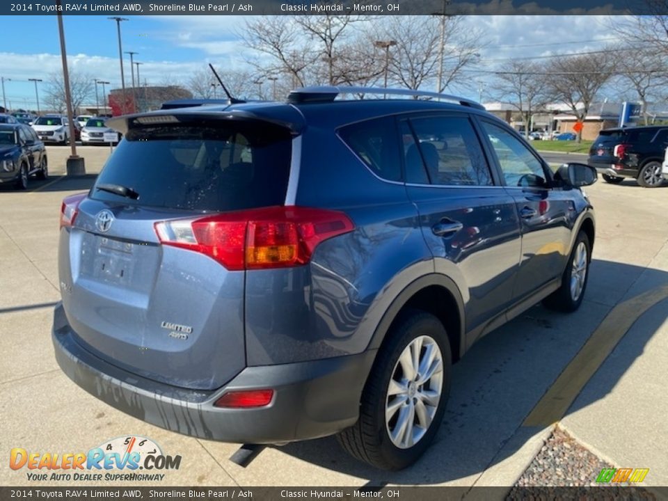 2014 Toyota RAV4 Limited AWD Shoreline Blue Pearl / Ash Photo #2