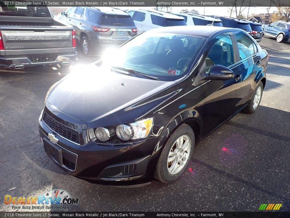 2016 Chevrolet Sonic LT Sedan Mosaic Black Metallic / Jet Black/Dark Titanium Photo #7