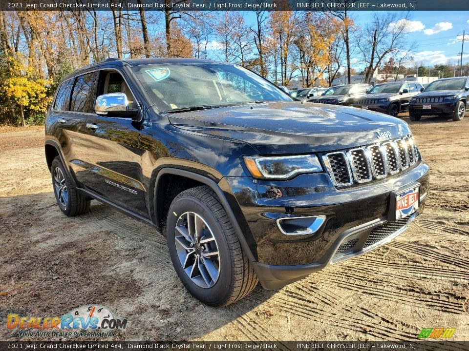 2021 Jeep Grand Cherokee Limited 4x4 Diamond Black Crystal Pearl / Light Frost Beige/Black Photo #1