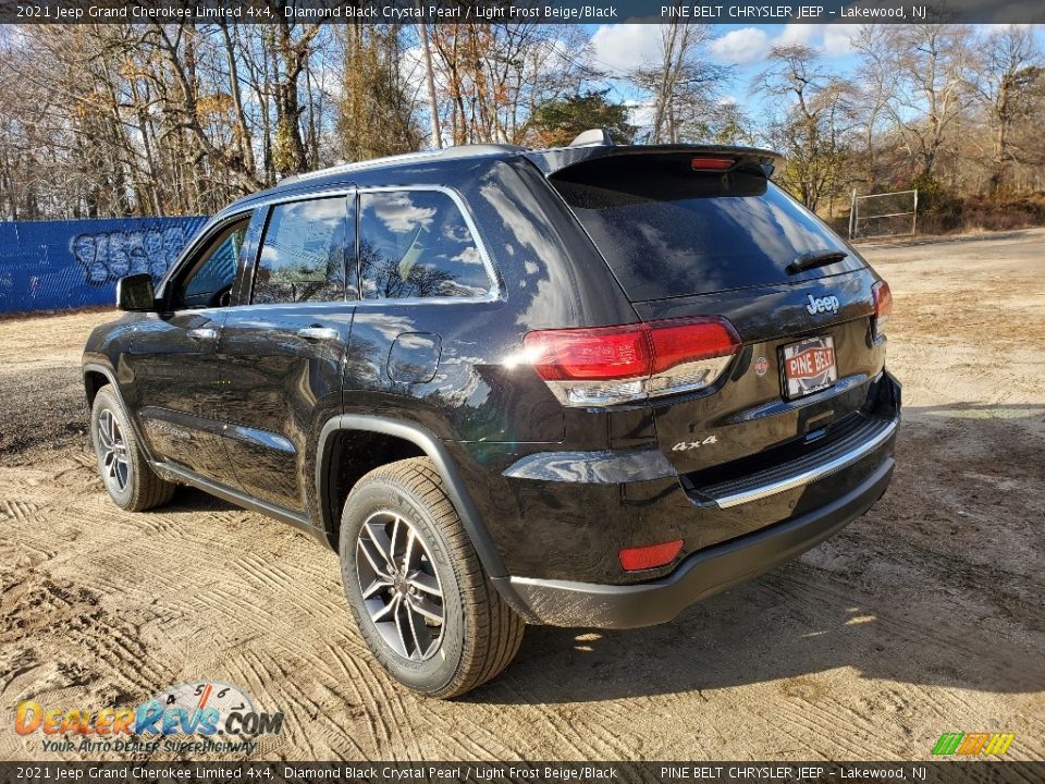 2021 Jeep Grand Cherokee Limited 4x4 Diamond Black Crystal Pearl / Light Frost Beige/Black Photo #6