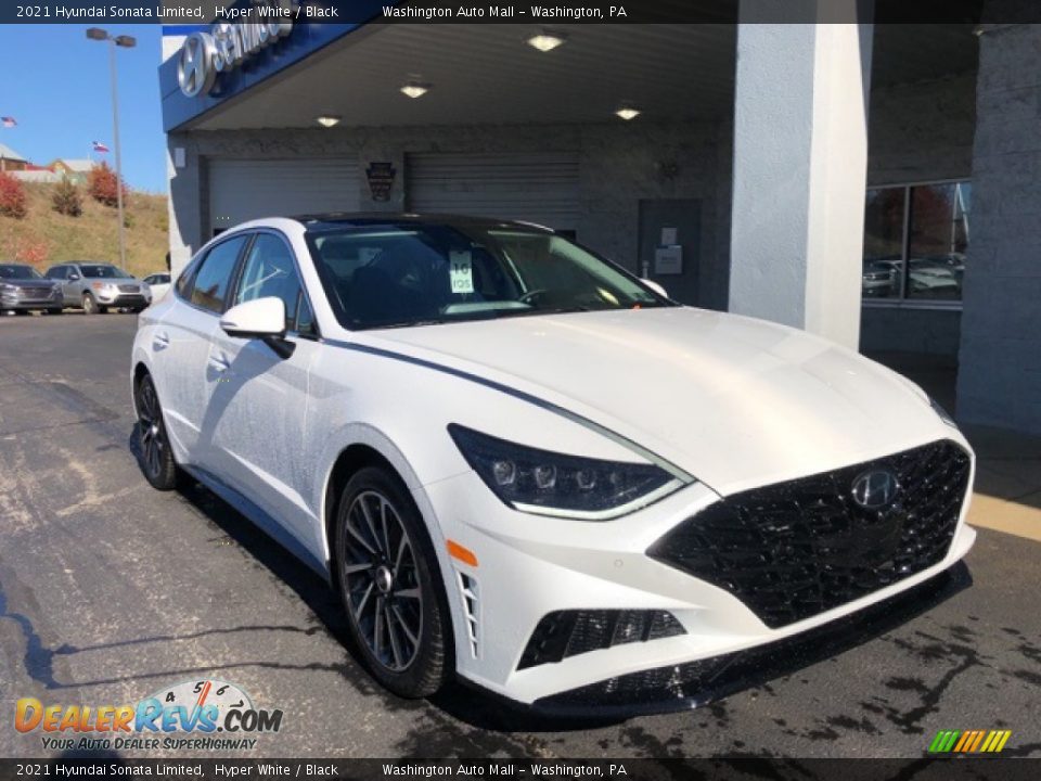 2021 Hyundai Sonata Limited Hyper White / Black Photo #1