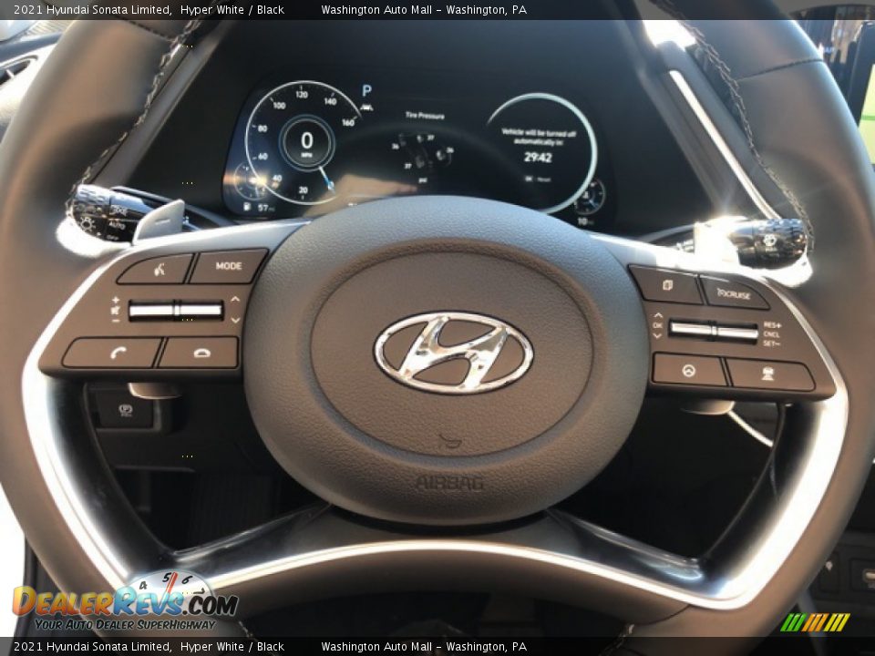 2021 Hyundai Sonata Limited Hyper White / Black Photo #11