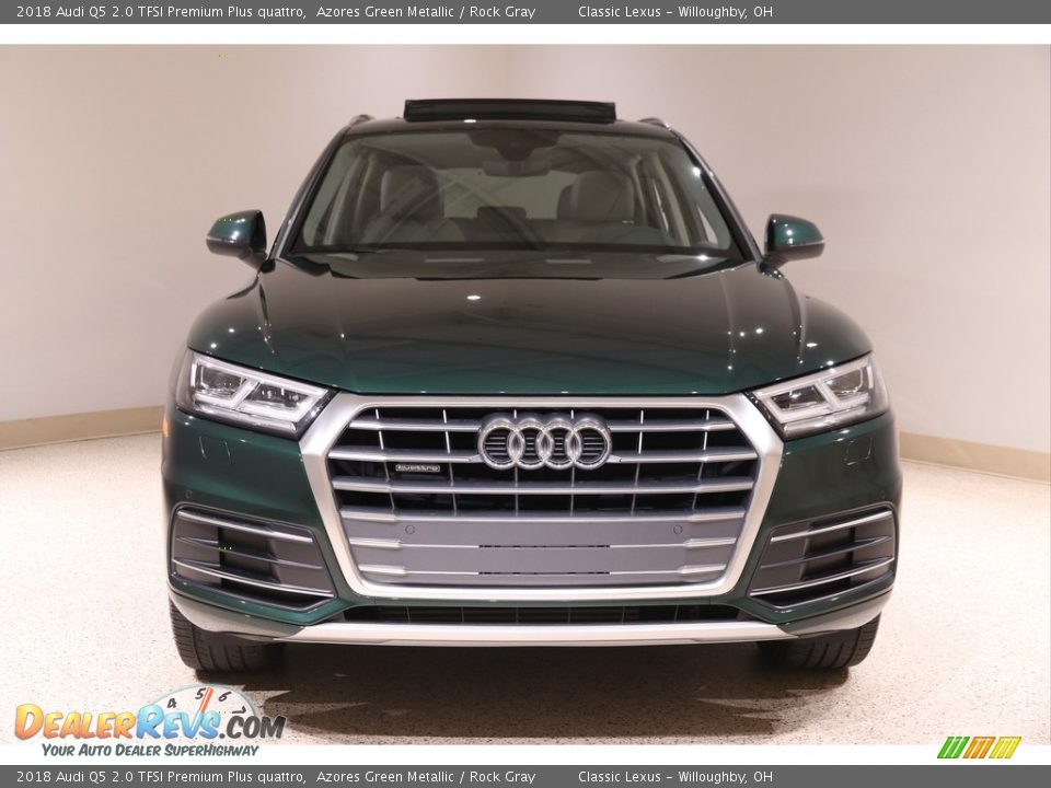 2018 Audi Q5 2.0 TFSI Premium Plus quattro Azores Green Metallic / Rock Gray Photo #2