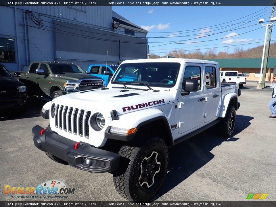 2021 Jeep Gladiator Rubicon 4x4 Bright White / Black Photo #1
