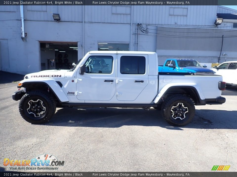 2021 Jeep Gladiator Rubicon 4x4 Bright White / Black Photo #3