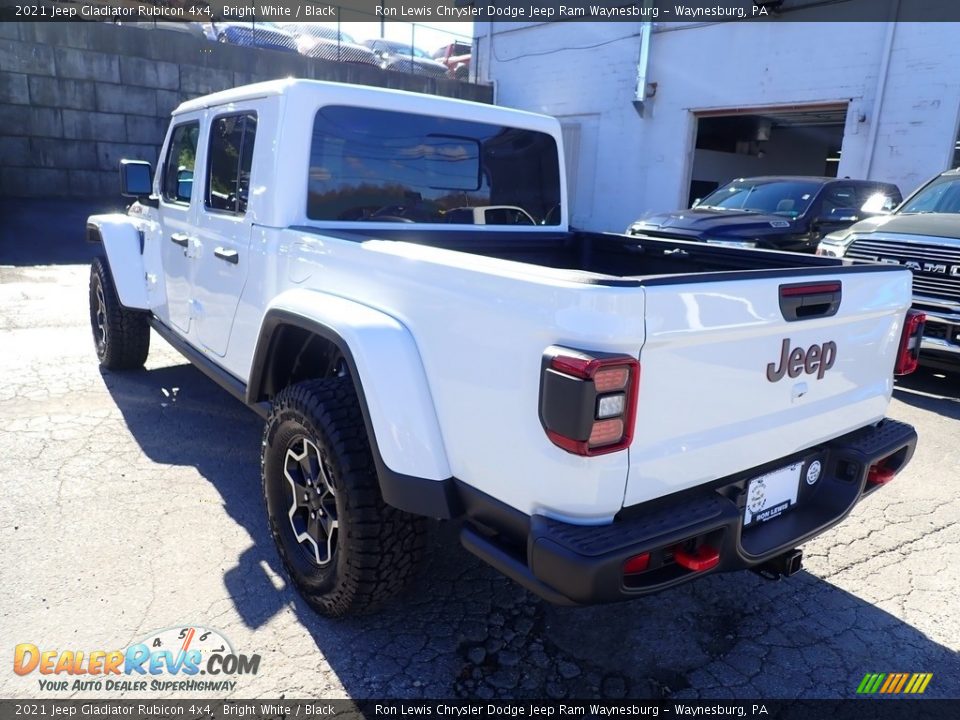 2021 Jeep Gladiator Rubicon 4x4 Bright White / Black Photo #4