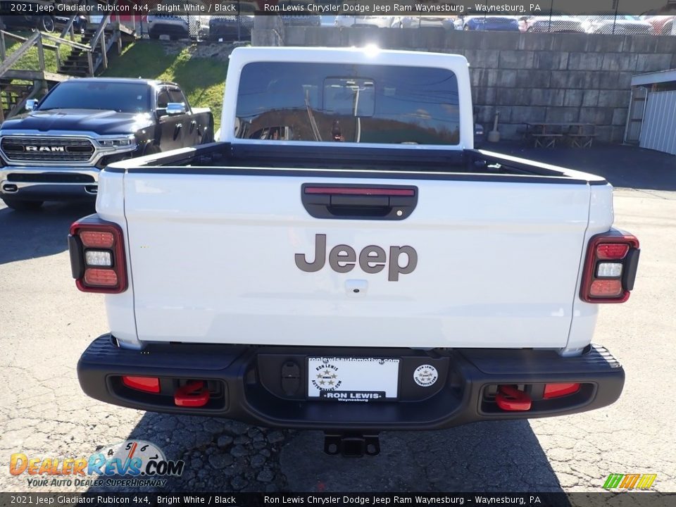 2021 Jeep Gladiator Rubicon 4x4 Bright White / Black Photo #5