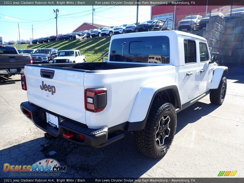 2021 Jeep Gladiator Rubicon 4x4 Bright White / Black Photo #6