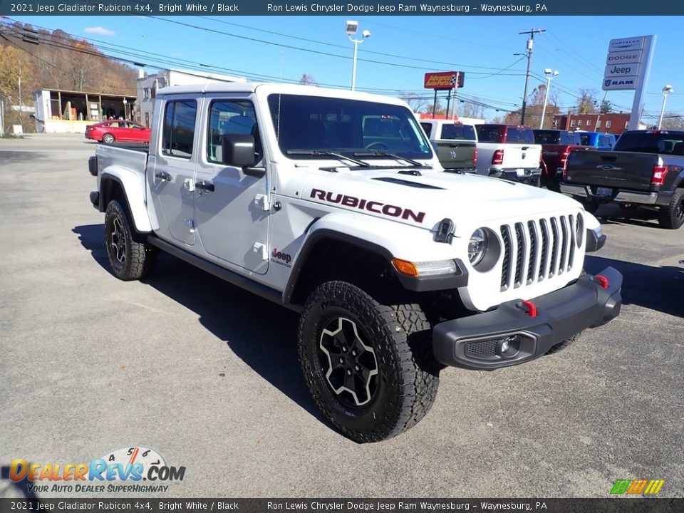 2021 Jeep Gladiator Rubicon 4x4 Bright White / Black Photo #7