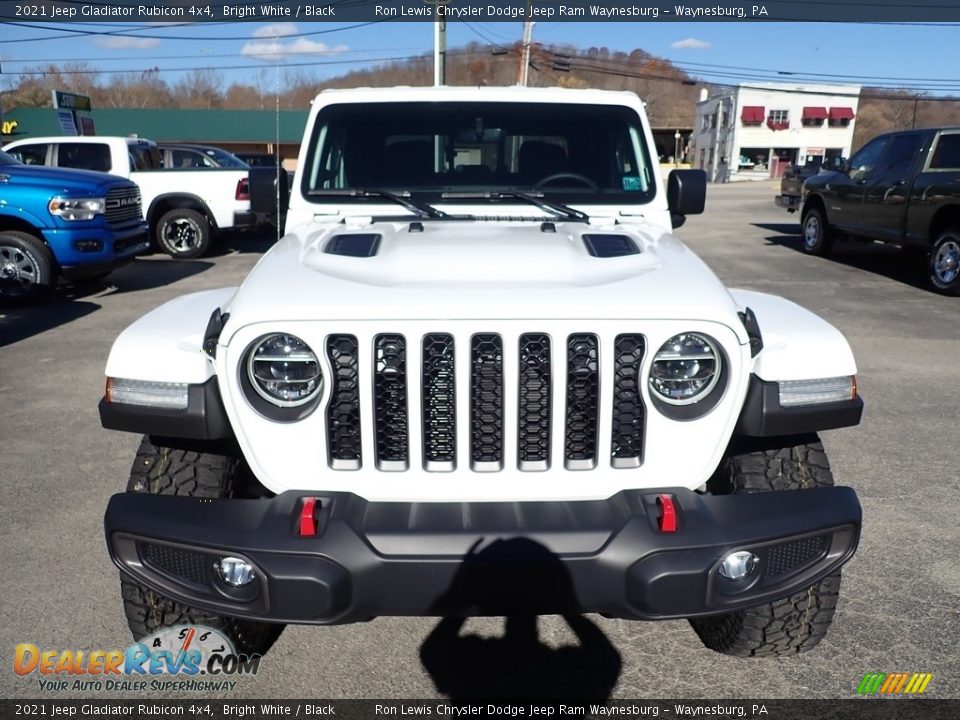 2021 Jeep Gladiator Rubicon 4x4 Bright White / Black Photo #8