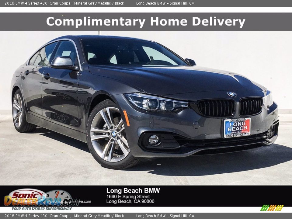 2018 BMW 4 Series 430i Gran Coupe Mineral Grey Metallic / Black Photo #1