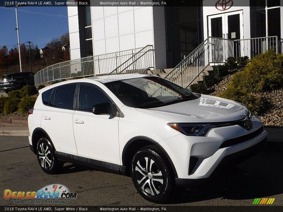 2018 Toyota RAV4 LE AWD Super White / Black Photo #1