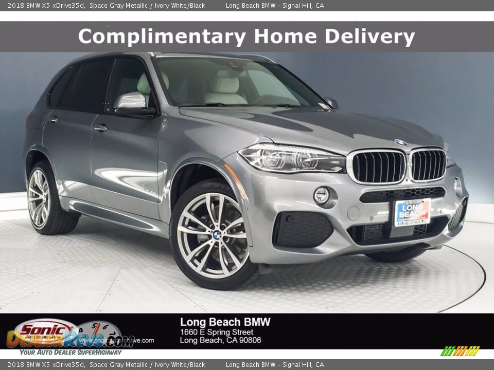 2018 BMW X5 xDrive35d Space Gray Metallic / Ivory White/Black Photo #1