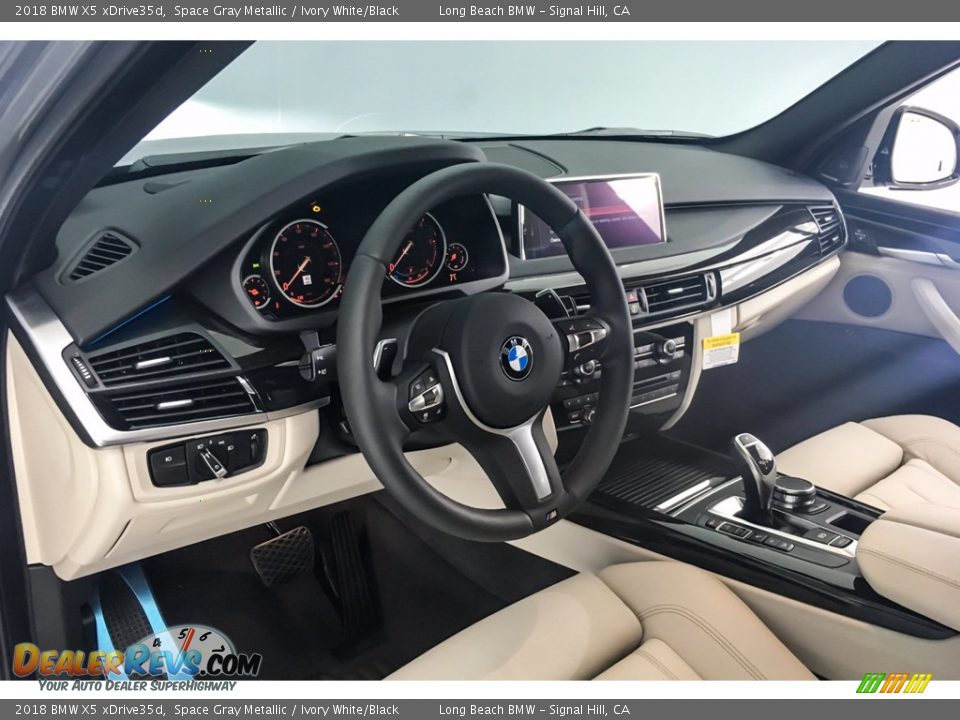2018 BMW X5 xDrive35d Space Gray Metallic / Ivory White/Black Photo #5