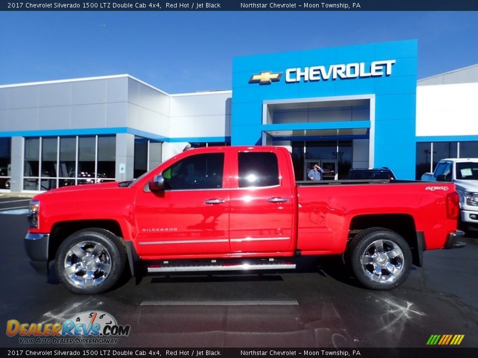 2017 Chevrolet Silverado 1500 LTZ Double Cab 4x4 Red Hot / Jet Black Photo #3