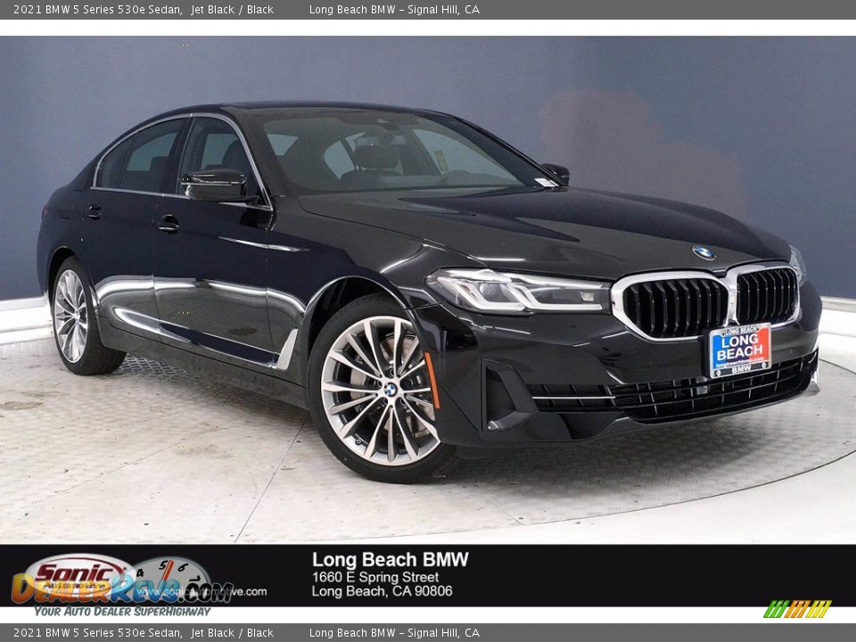2021 BMW 5 Series 530e Sedan Jet Black / Black Photo #1
