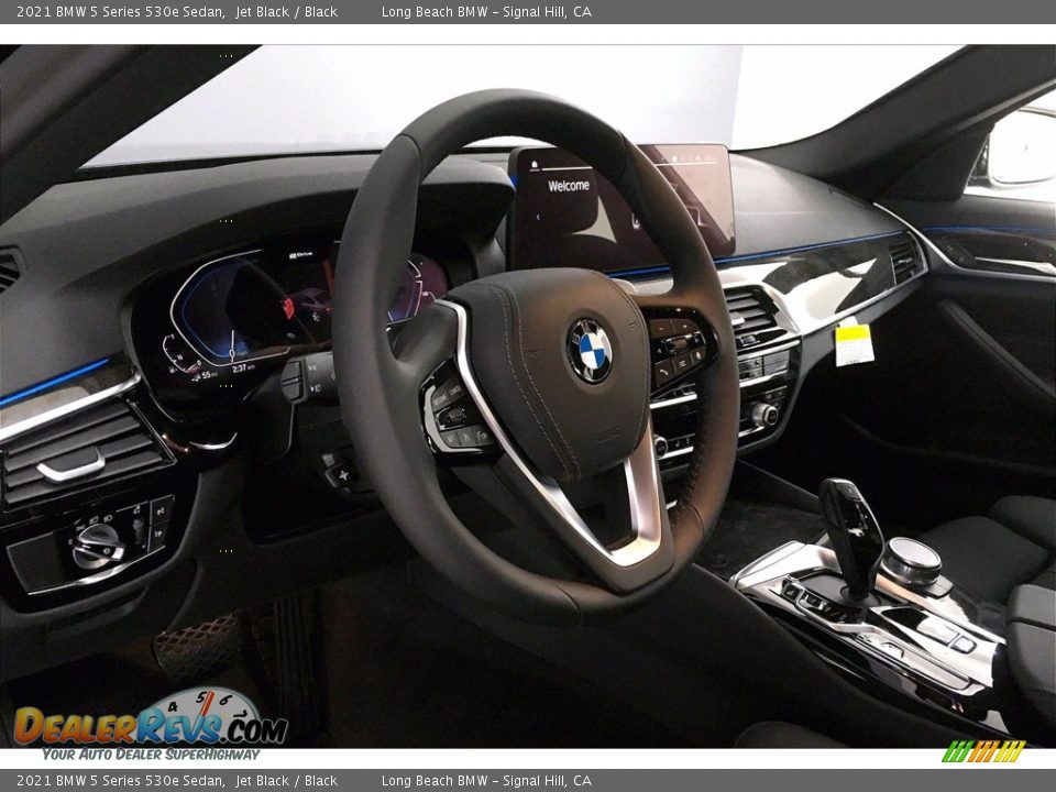 2021 BMW 5 Series 530e Sedan Jet Black / Black Photo #7