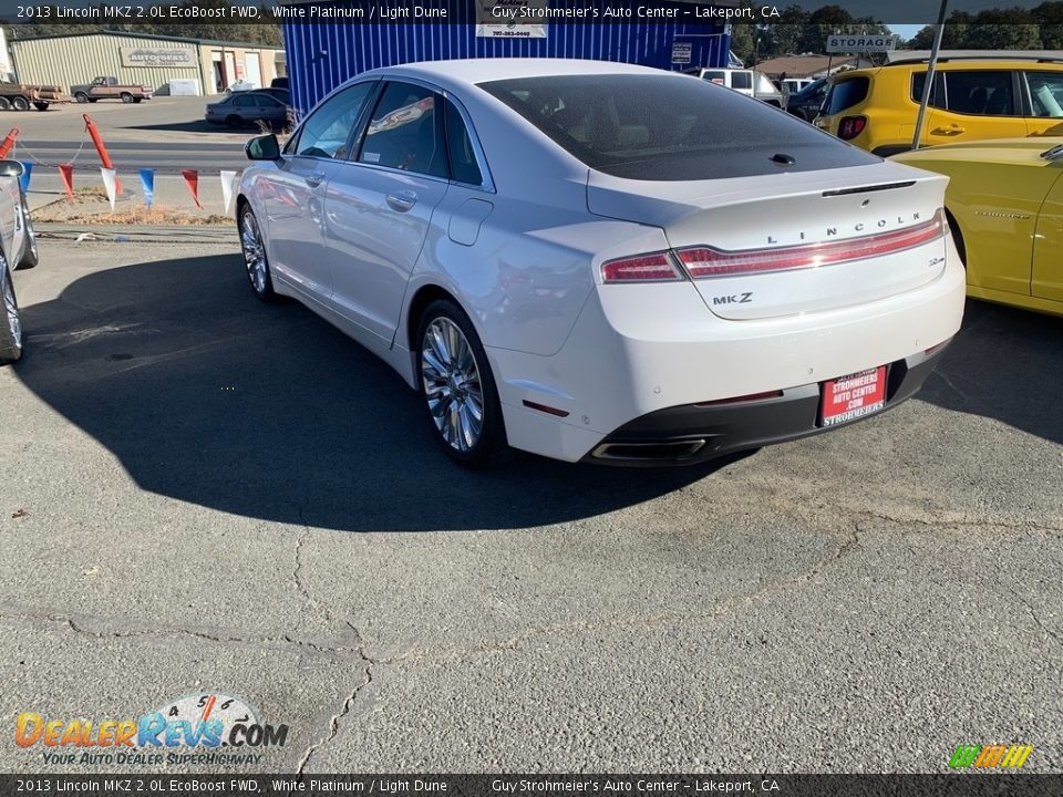 2013 Lincoln MKZ 2.0L EcoBoost FWD White Platinum / Light Dune Photo #3