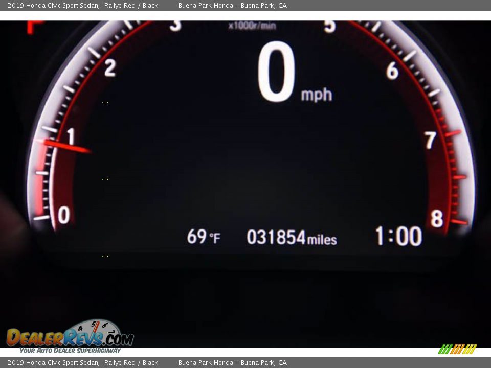2019 Honda Civic Sport Sedan Rallye Red / Black Photo #6