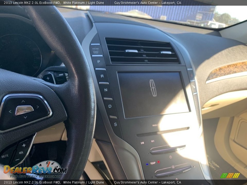 2013 Lincoln MKZ 2.0L EcoBoost FWD White Platinum / Light Dune Photo #10