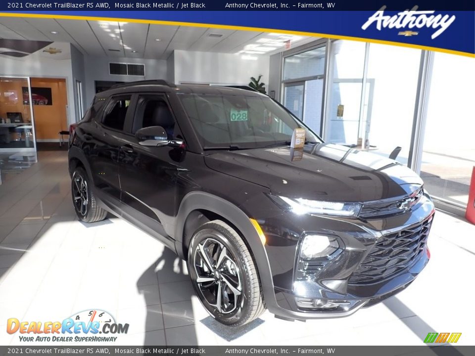 2021 Chevrolet TrailBlazer RS AWD Mosaic Black Metallic / Jet Black Photo #1