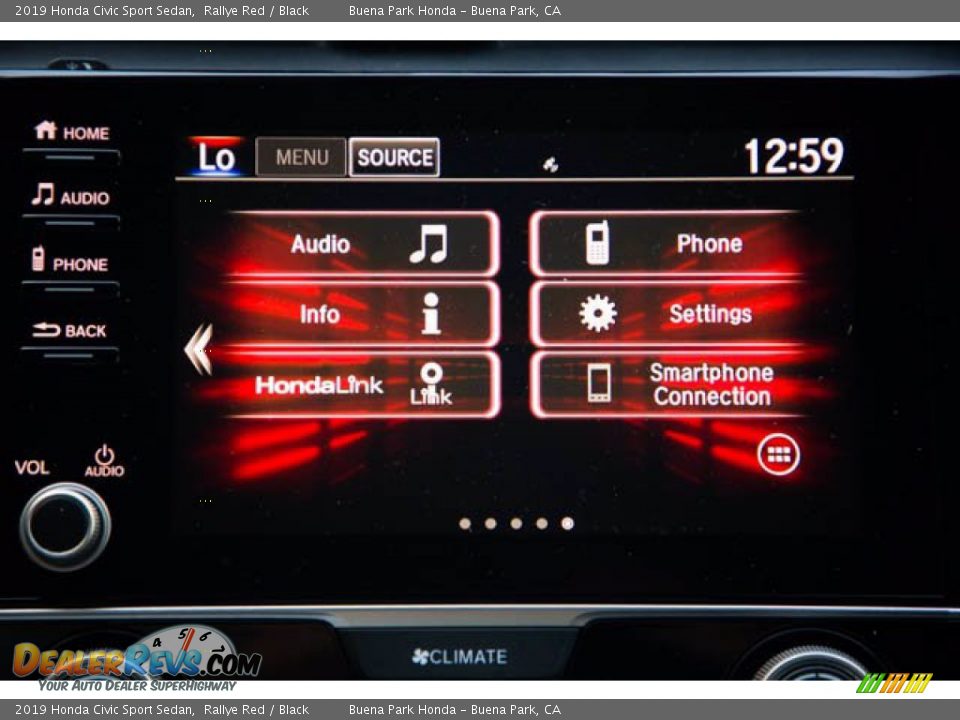 2019 Honda Civic Sport Sedan Rallye Red / Black Photo #23