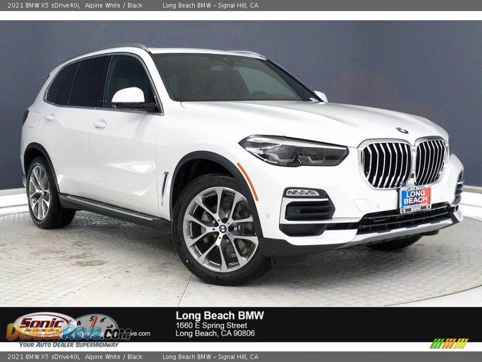 2021 BMW X5 sDrive40i Alpine White / Black Photo #1