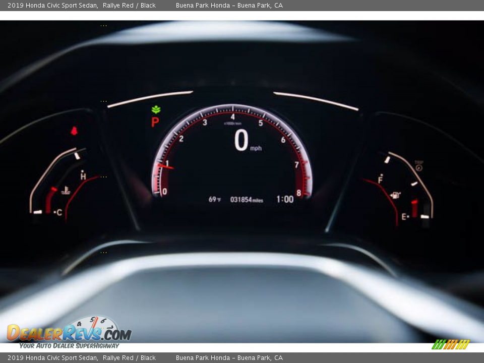 2019 Honda Civic Sport Sedan Rallye Red / Black Photo #25
